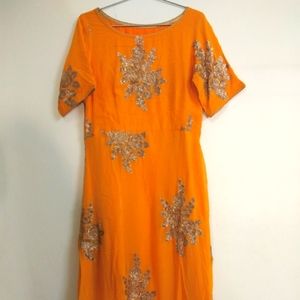 Floral sequins georgette Kurta